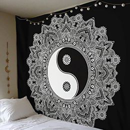 Yin yang mandala tapestry