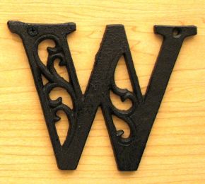 Cast Iron Letter W