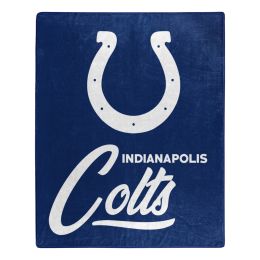 Indianapolis Colts OFFICIAL NFL "Restructure" Raschel Throw Blanket;  50" x 60"