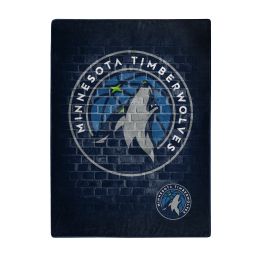 Timberwolves OFFICIAL NBA "Street" Raschel Throw Blanket;  60" x 80"