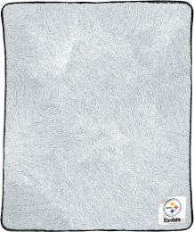 Steelers OFFICIAL NFL Two-Tone Sherpa Throw Blanket;  50" x 60"