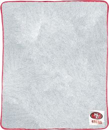 49ers OFFICIAL NFL Two-Tone Sherpa Throw Blanket;  50" x 60"