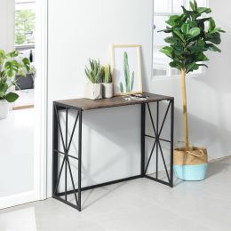 39.4" L Foldable Computer Desk, Console Table