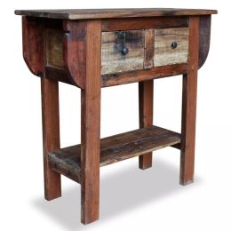 Console Table Solid Reclaimed Wood 31.5"x13.8"x31.5"