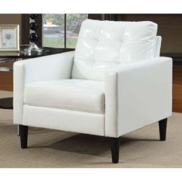 Balin Accent Chair in White PU