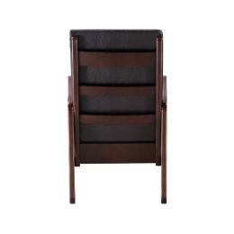 Raina Rocking Chair; Dark Brown PU & Espresso Finish