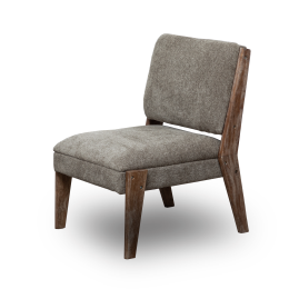 Single Accent Chair;  Wooden Legs;  Thick Upholstery;  High Density Foam;  Small Modern Armless Chair For Living Room Bedroom