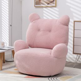 Swivel Accent Chair; Teddy Short Plush Particle Velvet Armchair; 360 Degree Swivel Barrel Chair for Living Room; Hotel; Bedroom; Office; Lounge