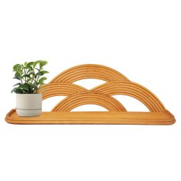 Cloud Floating Wall Shelf, Premium Wall Mount Rattan Wood Home Shelving