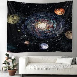 Printed Solar System Tapestry Multifunctional Tapestry Sitting Blanket Wall Hanging